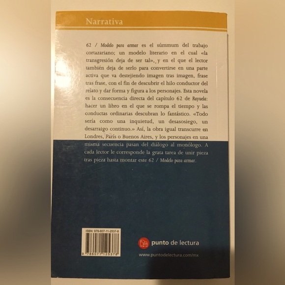 (Spanish) 62/Modelo para Armar book- 62: A Model Kit by Julio Cortazar✈️ - Picture 3 of 5